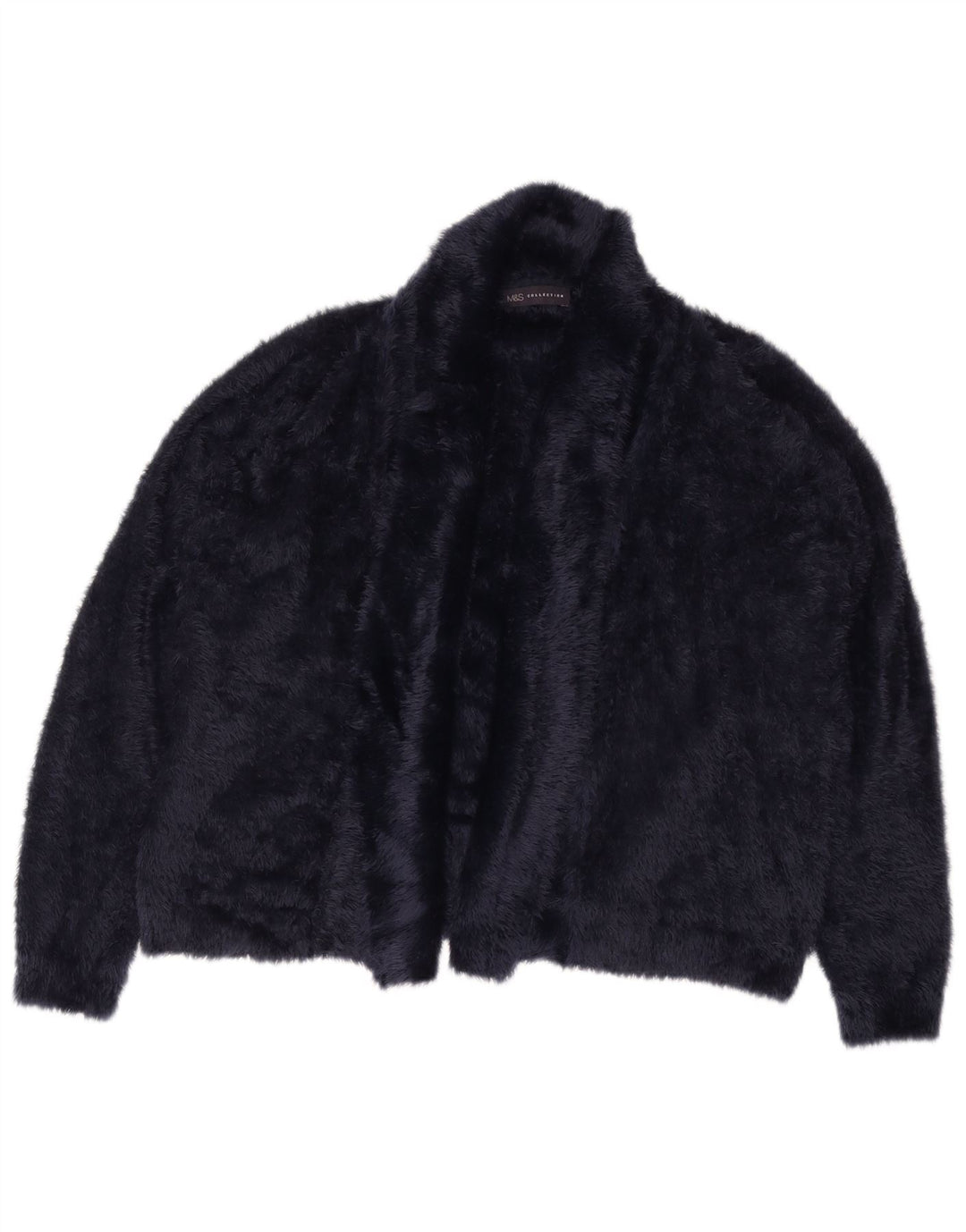 Maglione cardigan da donna Marks & Spencer UK 18 XL blu navy poliammide