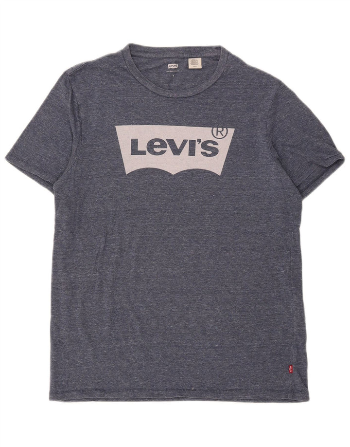 LEVI'S Mens Graphic T-Shirt Top Small Navy Blue