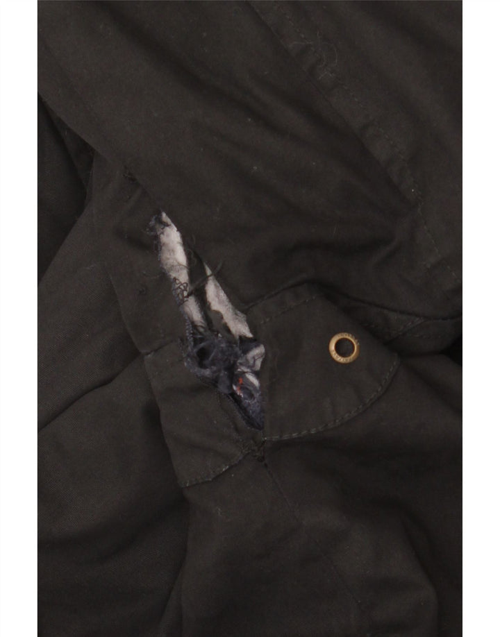 Giacca da uomo in cotone cerato Fat Face UK 40 grande nera