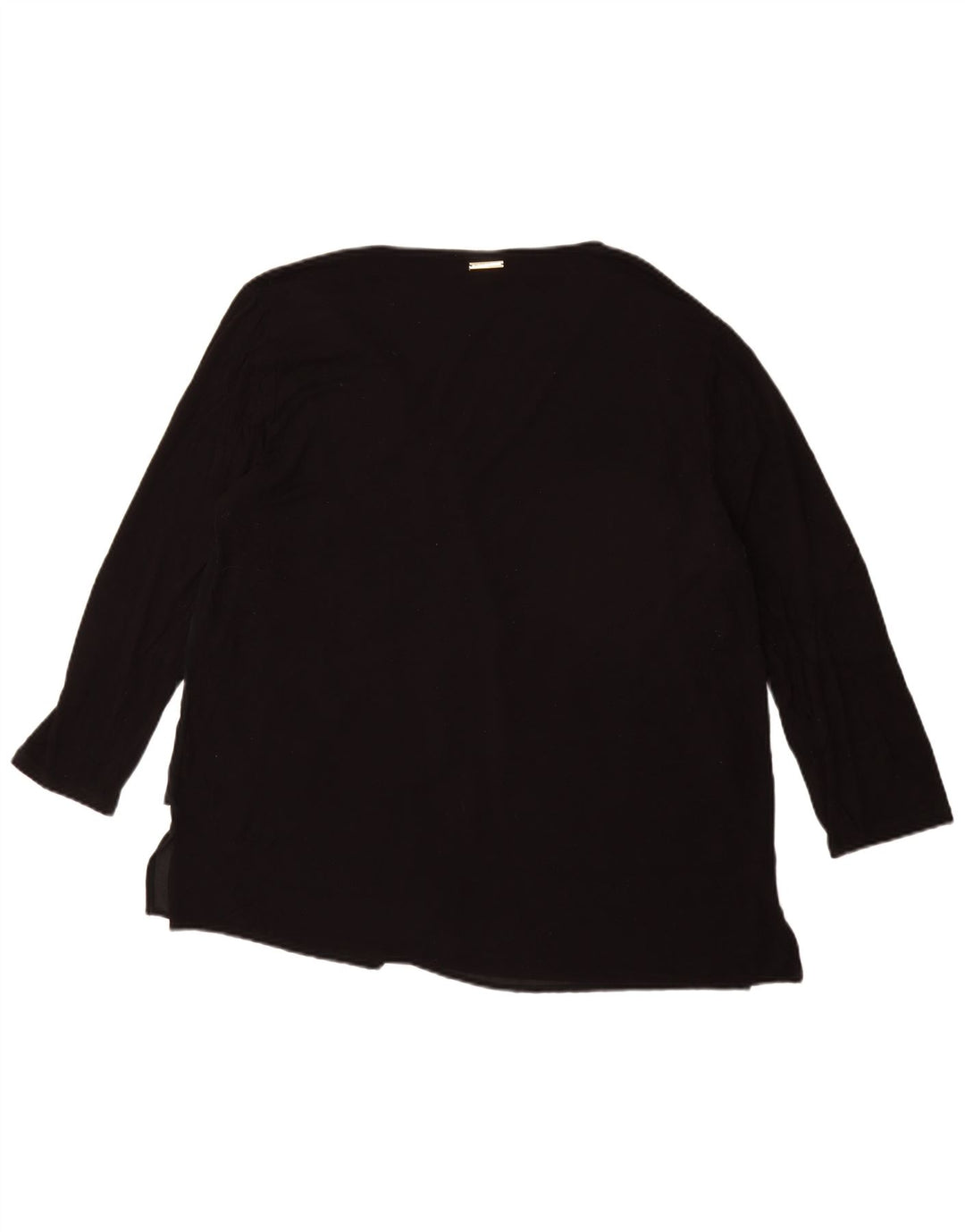 MICHAEL KORS Top da donna manica 3/4 UK 18 XL nero sintetico