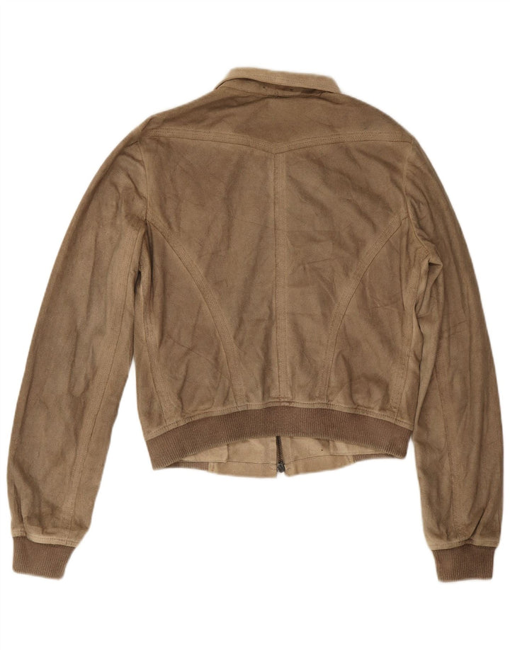 Giubbotto bomber corto da donna Benetton IT 44 Poliestere beige medio