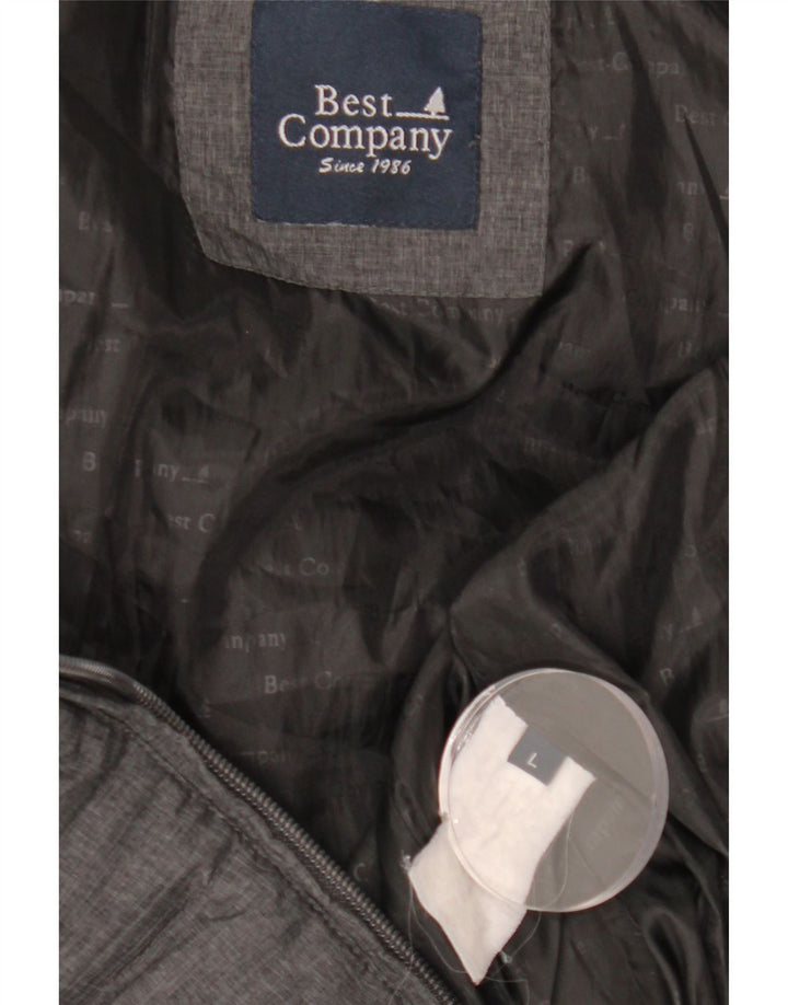 Giacca imbottita da donna BEST COMPANY UK 14 grande grigia