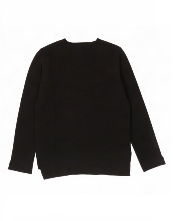 Maglione maglione con scollo a V da donna Zara UK 16 grande nero