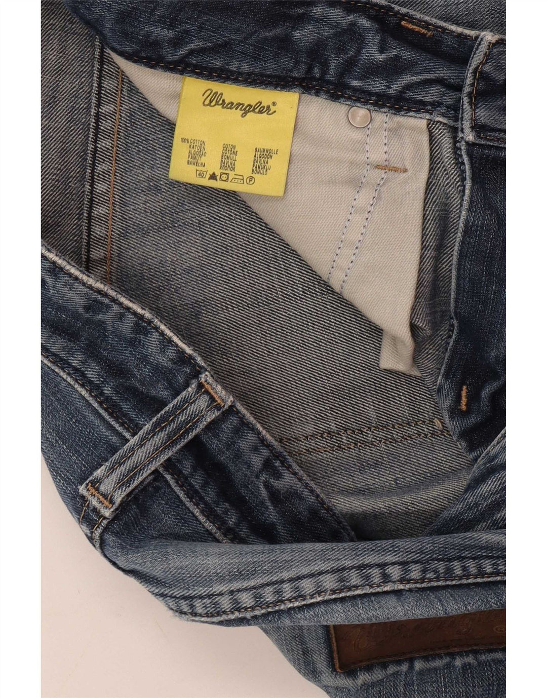 Jeans dritti Crank da donna Wrangler W32 L34 cotone blu