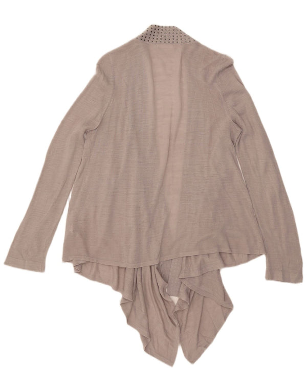 Top cardigan asimmetrico da donna Marks & Spencer UK 14 Acrilico grigio medio
