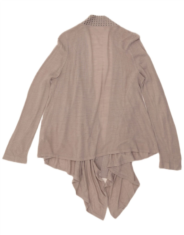 Top cardigan asimmetrico da donna Marks & Spencer UK 14 Acrilico grigio medio