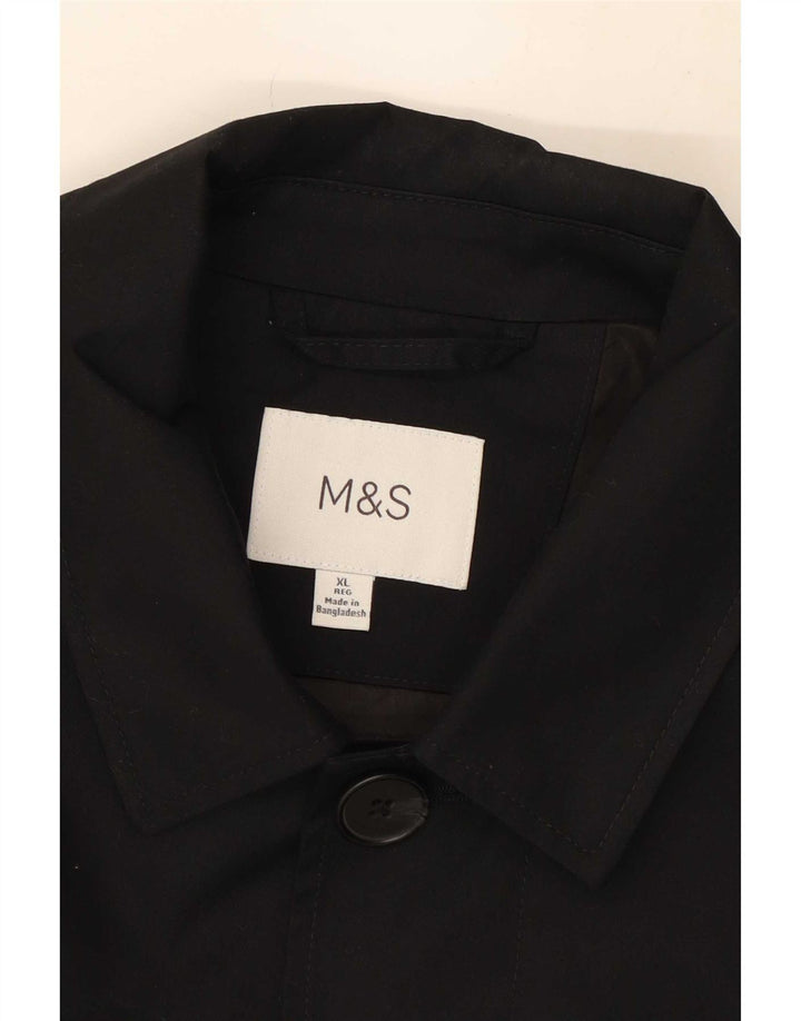 Trench da uomo Marks & Spencer UK 42 XL poliestere nero