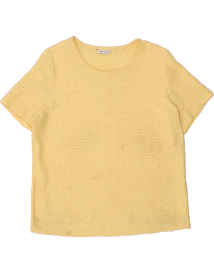 EASTEX Womens Blouse Top UK 16 Large Yellow Polyester Vintage Eastex and Second-Hand Eastex from Messina Hembry 
