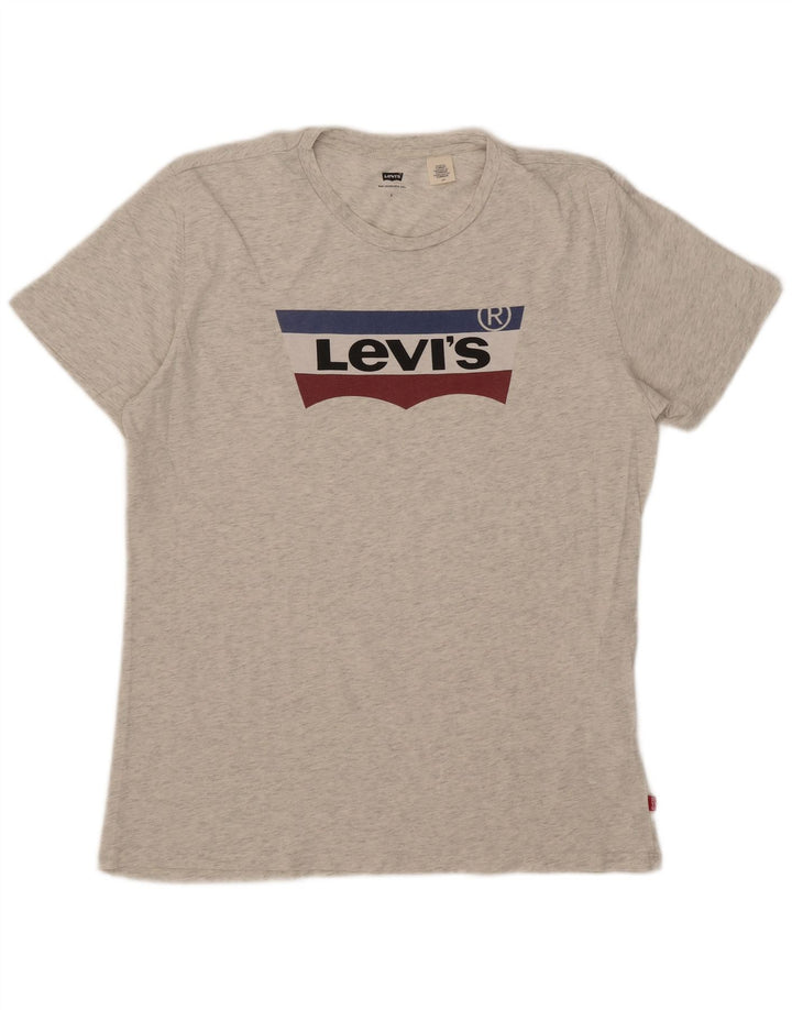 T-shirt grafica da uomo Levi's Top grande in cotone grigio