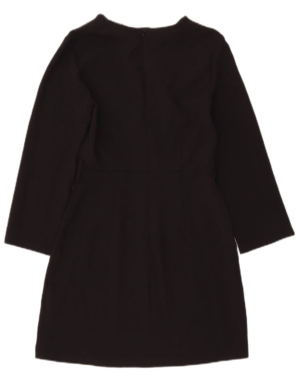 Abito tubino a maniche lunghe da donna Zara UK 8 piccolo poliestere nero