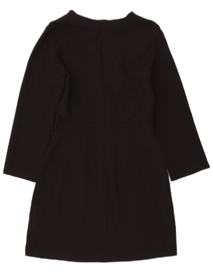 Abito tubino a maniche lunghe da donna Zara UK 8 piccolo poliestere nero