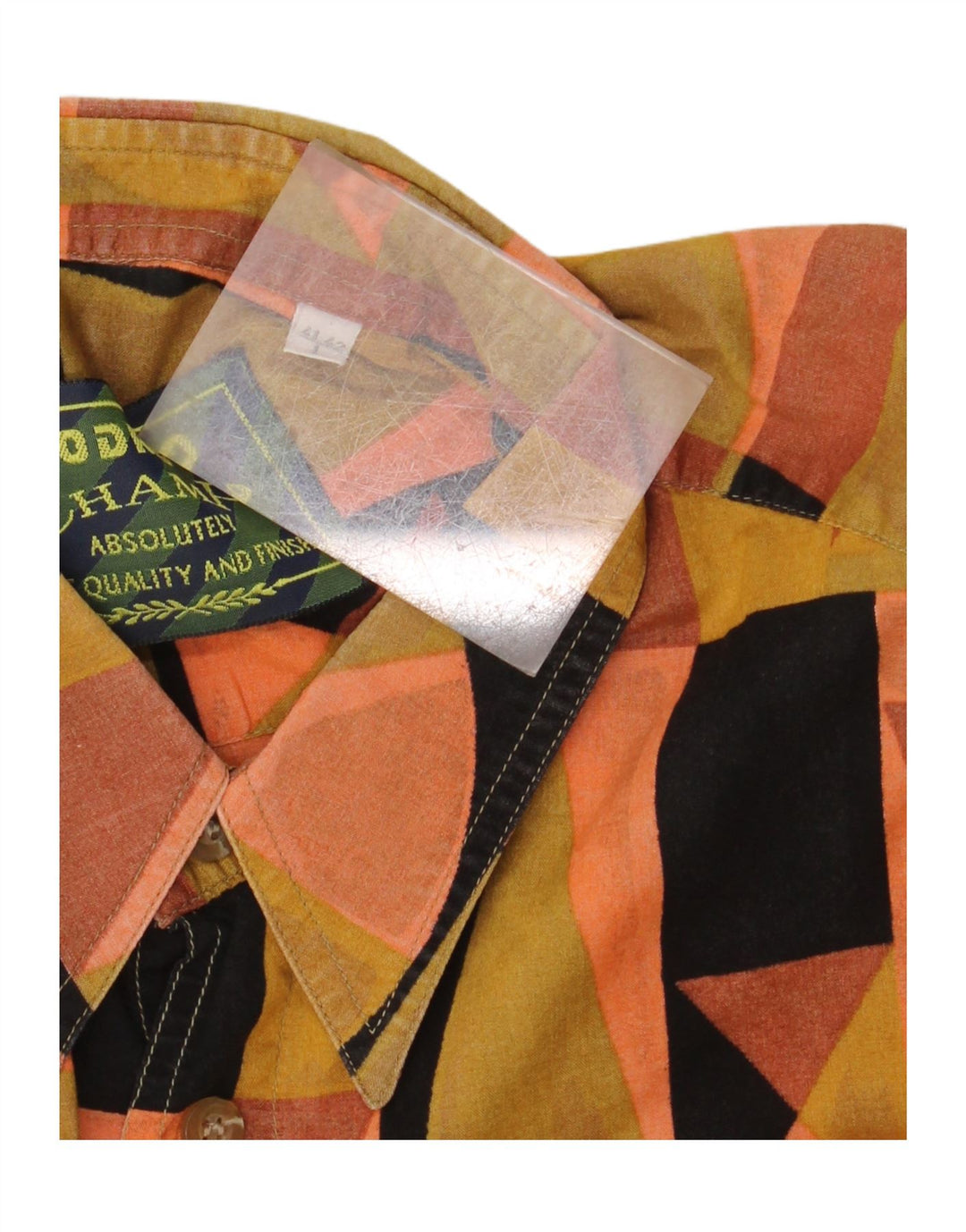 Camicia RODRIGO da uomo a maniche corte taglia 41/42 grande geometrica multicolore