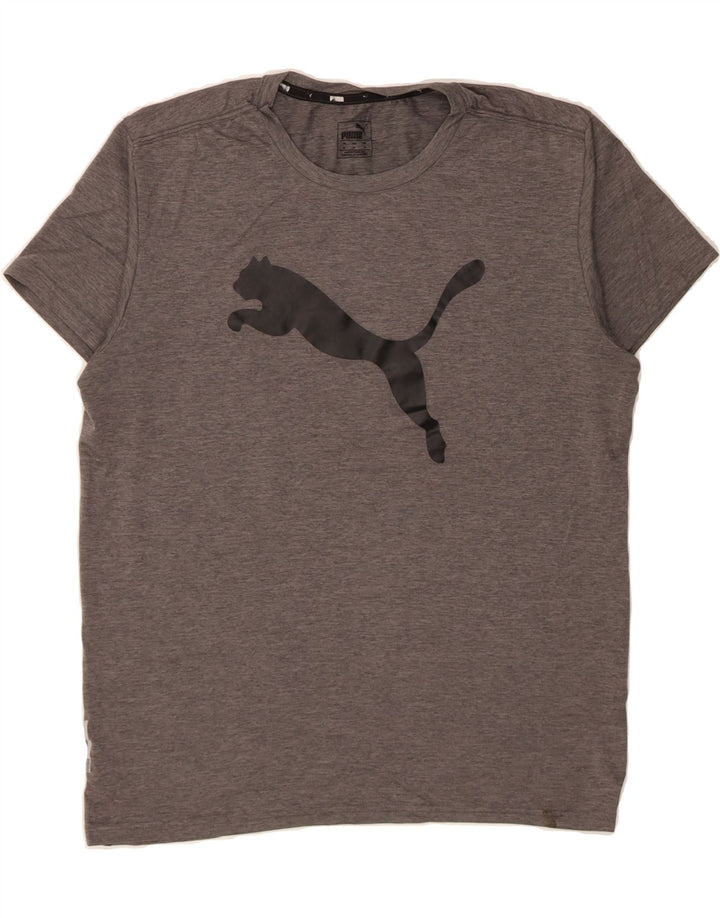 PUMA Mens Graphic T-Shirt Top Medium Grey Vintage Puma and Second-Hand Puma from Messina Hembry 