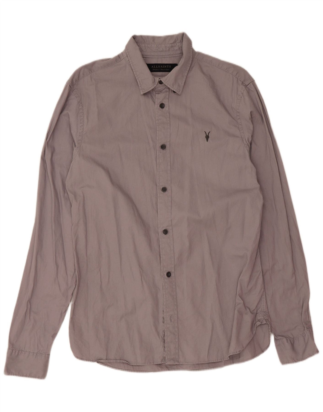 Camicia da uomo All Saints Small in cotone grigio