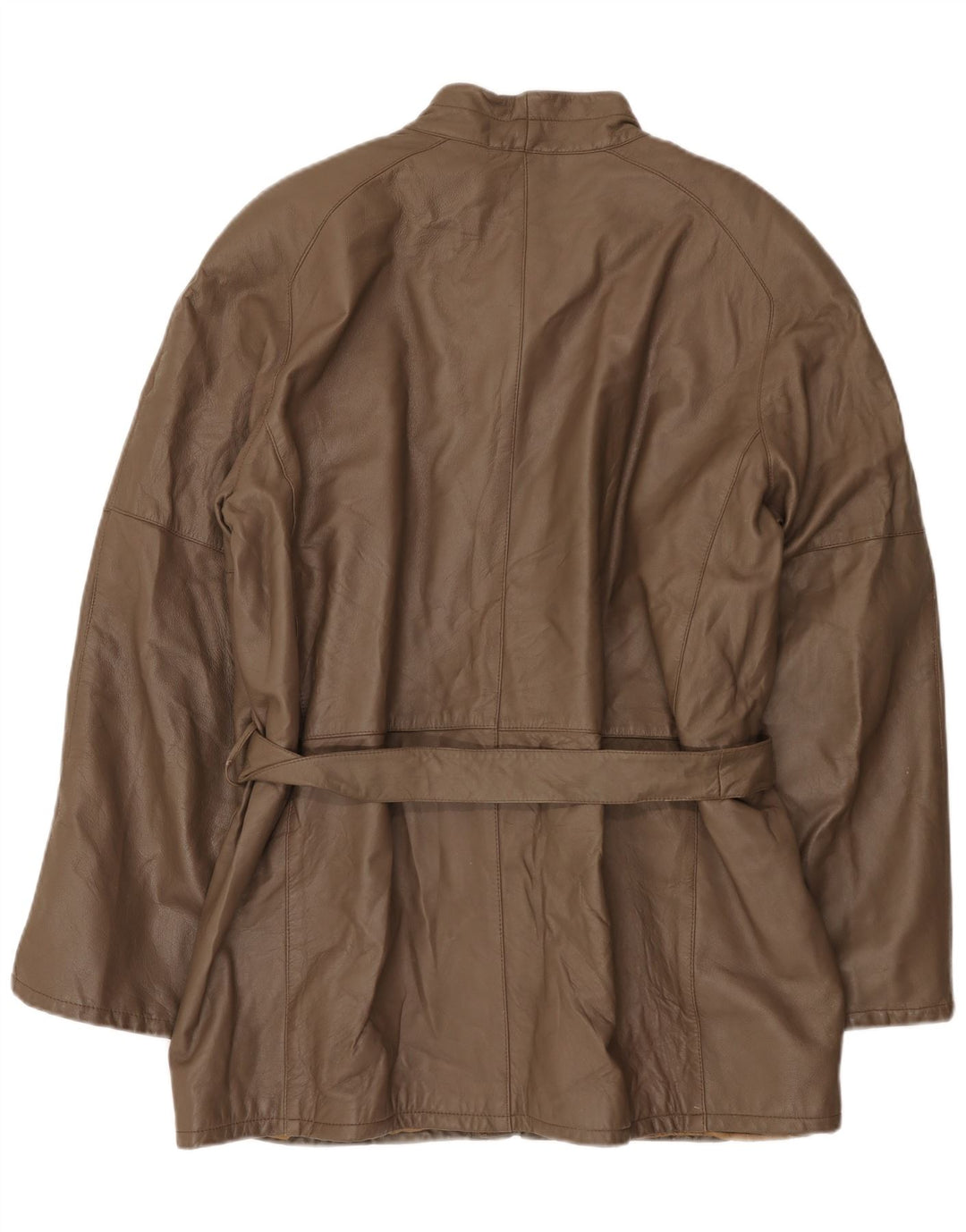 Giacca in pelle vintage da uomo IT 56 3XL Marrone
