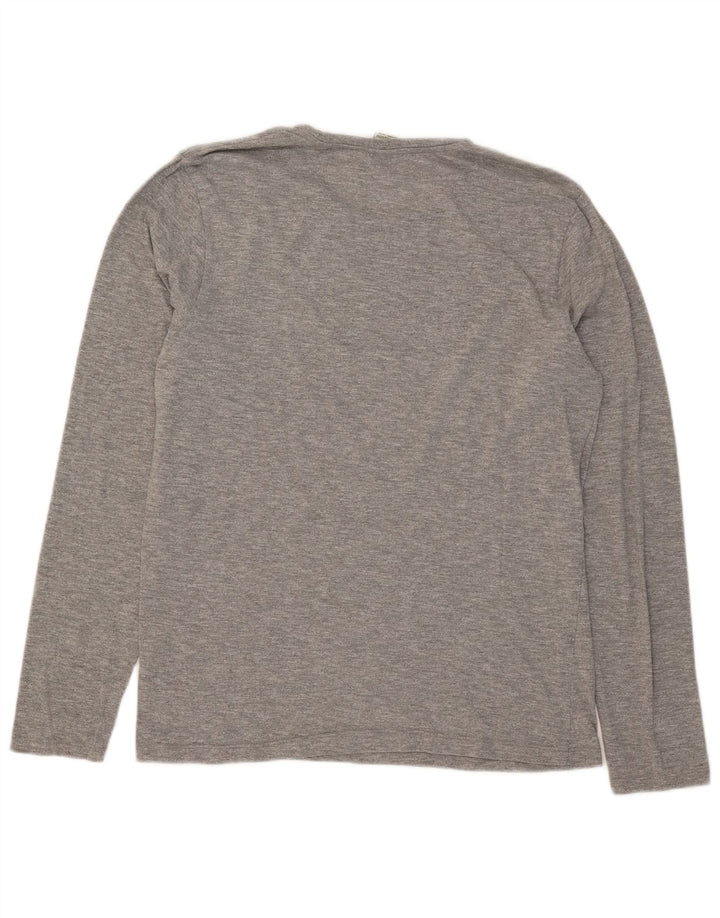 Scotch & Soda Top da uomo a maniche lunghe in cotone grigio grande