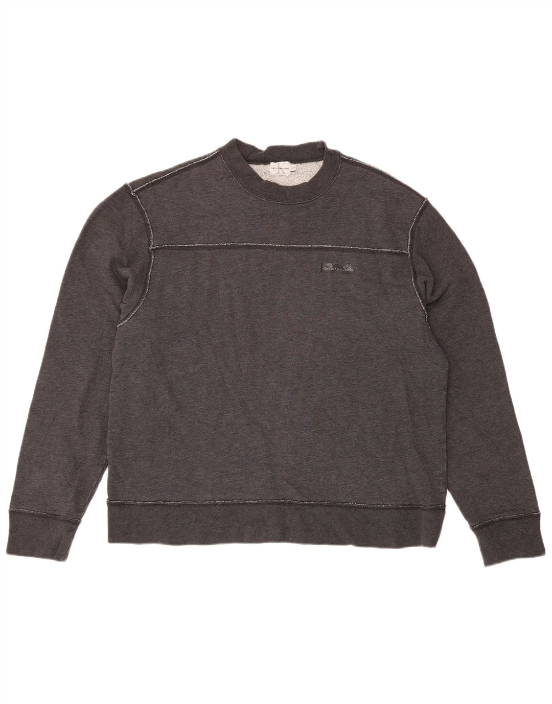 Calvin Klein Uomo Regular Fit Felpa Maglione Grande Grigio