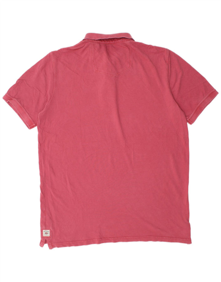 Polo da uomo Fat Face XL in cotone rosa