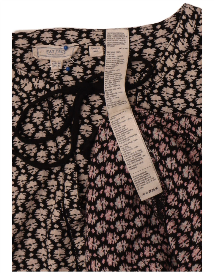 Top tunica a maniche lunghe da donna Fat Face UK 16 Grande floreale multicolore