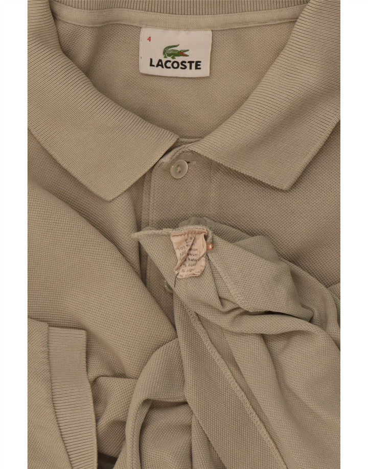 Polo da uomo Lacoste taglia 4 in cotone beige medio