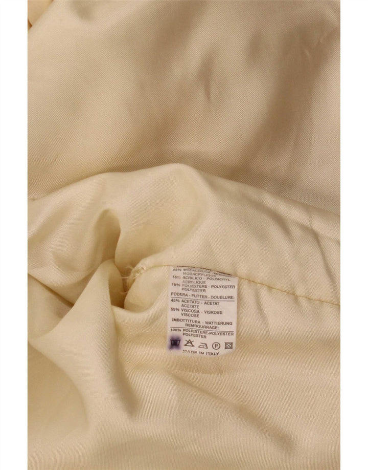 Soprabito oversize da donna vintage in pelliccia sintetica EU 40 modacrilico beige medio
