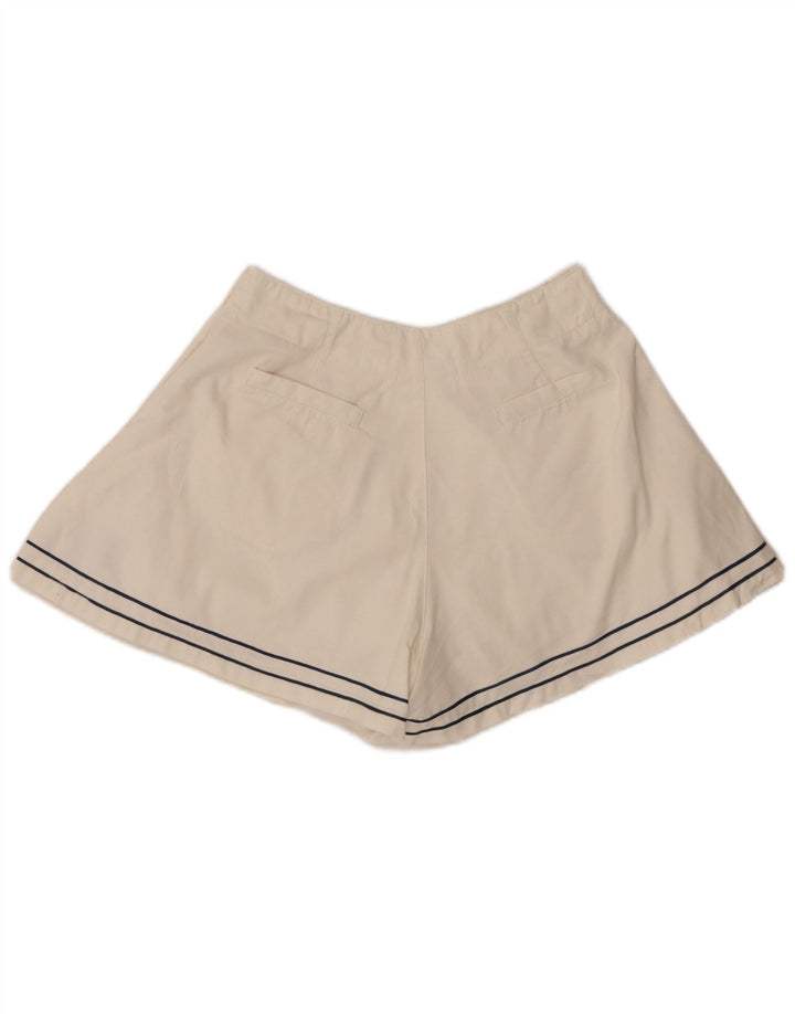 Pantaloncini casual vintage da donna medi W28 in cotone bianco sporco