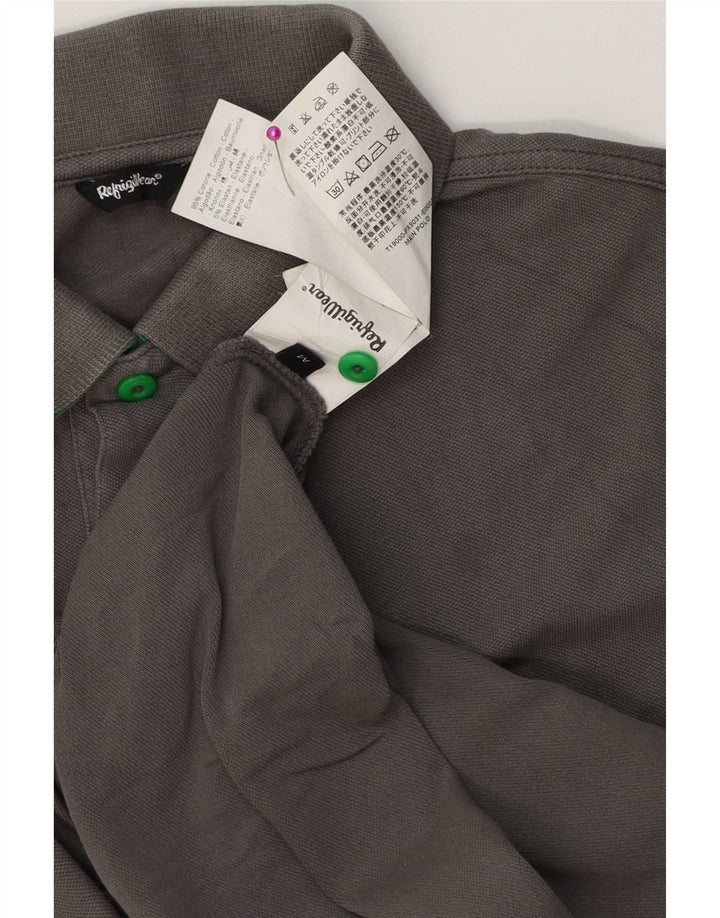 Polo da uomo Refrigue in cotone grigio medio
