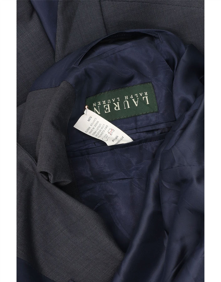 Giacca blazer da uomo a 2 bottoni Ralph Lauren IT 52 XL lana blu navy