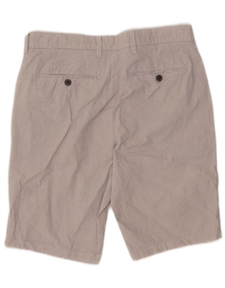 Pantaloncini chino da uomo Marks & Spencer W32 cotone gessato grigio medio