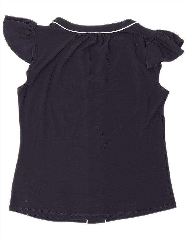 TOMMY HILFIGER Camicetta da donna Top UK 14 Poliestere blu navy medio
