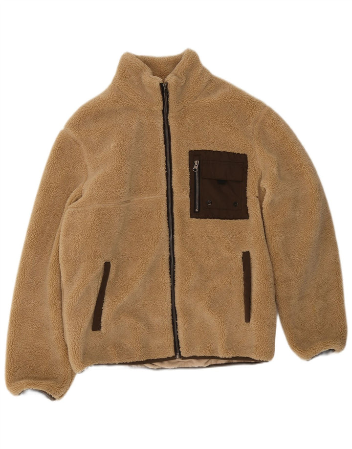 Giacca in pile Zara da uomo UK 38 Poliestere beige medio