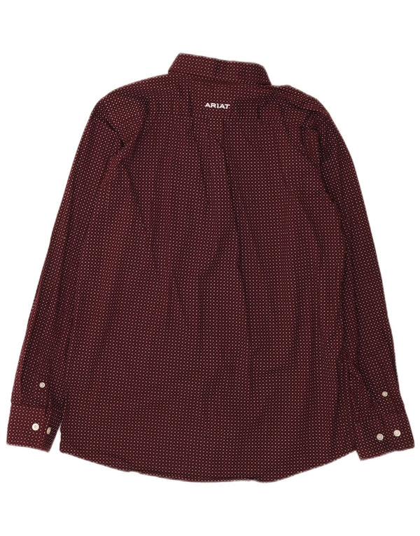 Camicia Ariat per ragazzi 15-16 anni XL Cotone maculato bordeaux