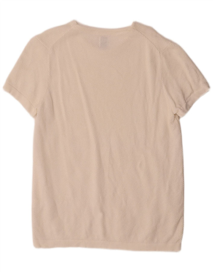 T-shirt Zara da uomo Top in cotone bianco sporco medio