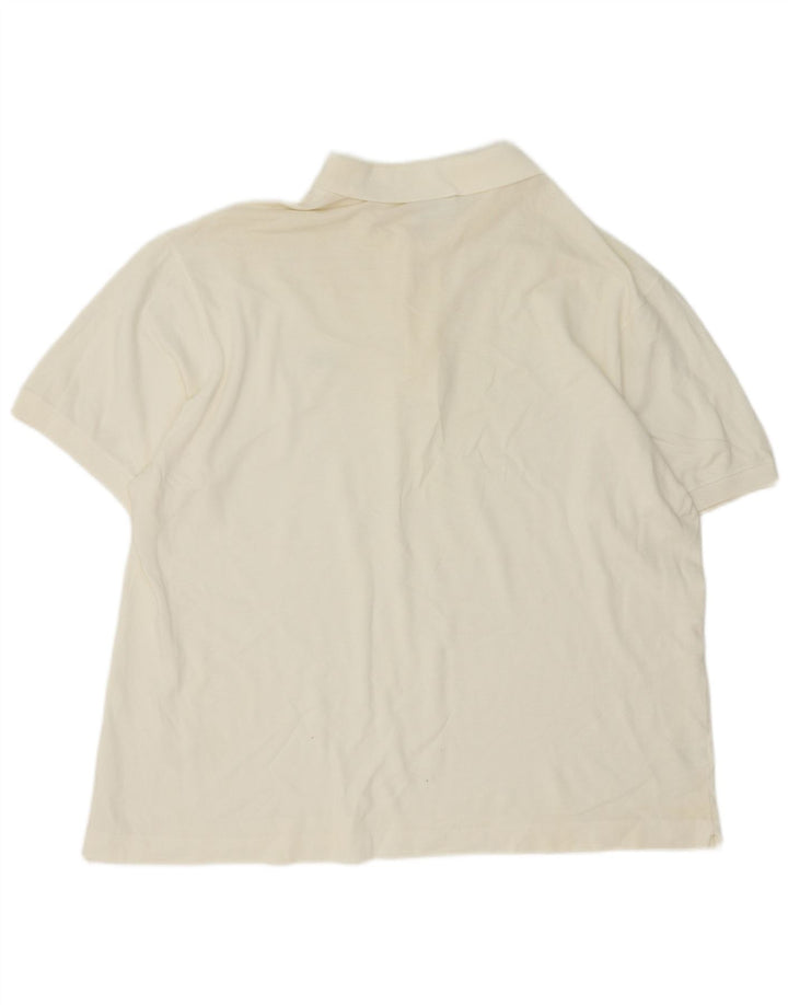 Polo da uomo Lacoste taglia 6 XL in cotone bianco