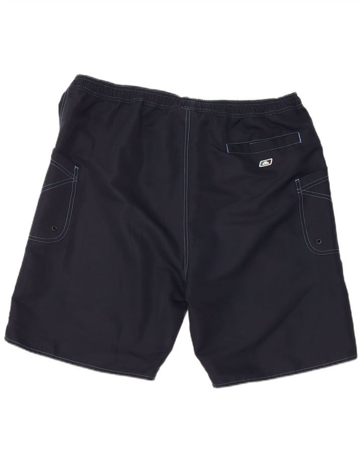 ELLESSE Mens Swimming Shorts XL  Navy Blue Colourblock Polyester