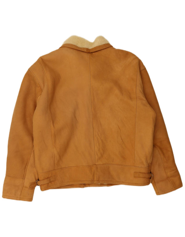 Giacca in shearling vintage da uomo UK 40 Shearling beige grande