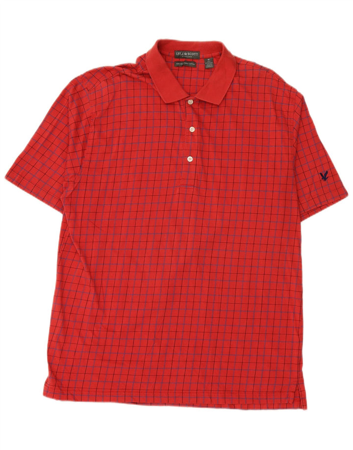 Polo da uomo LYLE & SCOTT in cotone a quadri rossi medi
