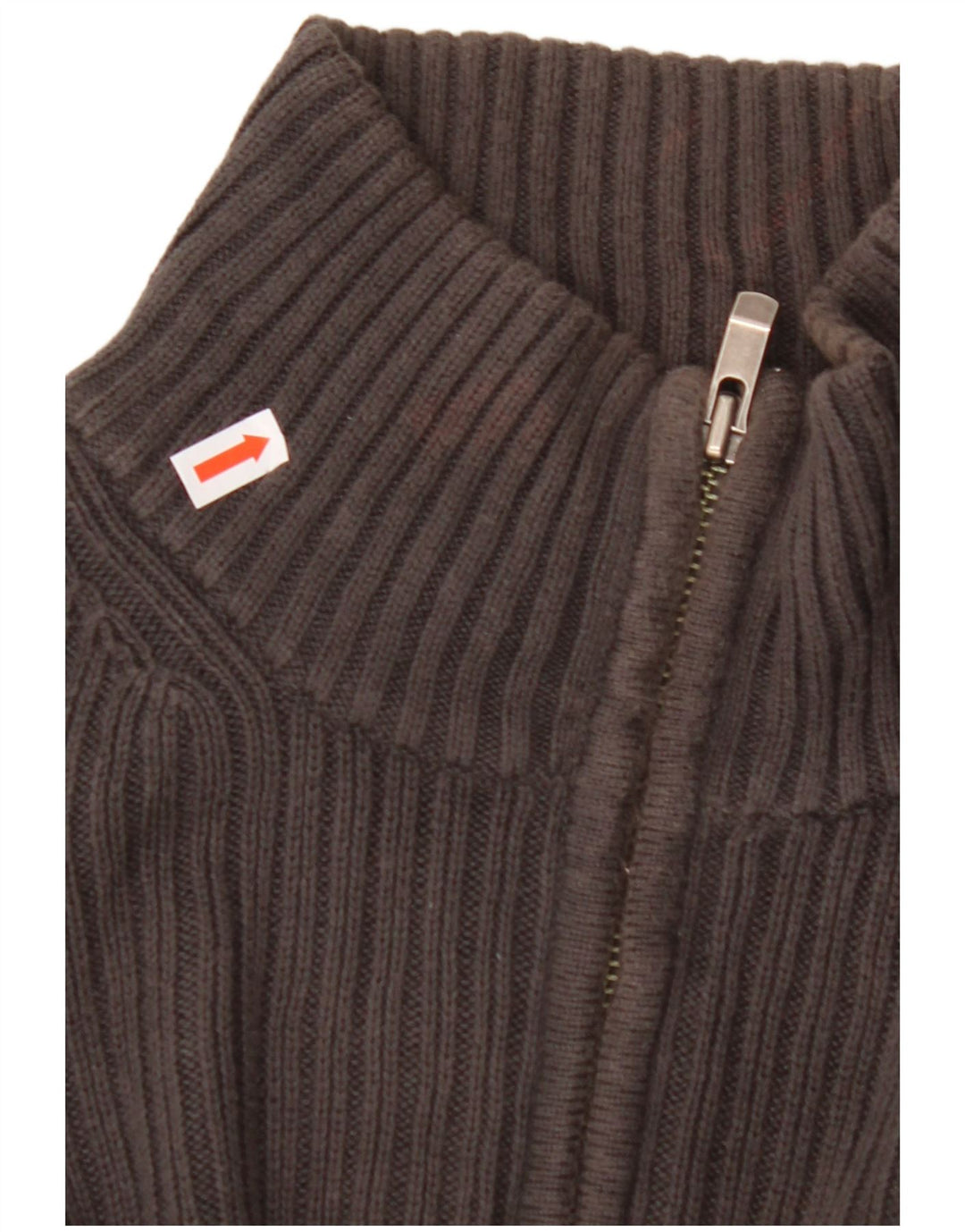 CALVIN KLEIN Maglione da uomo con zip e collo grande in cotone grigio