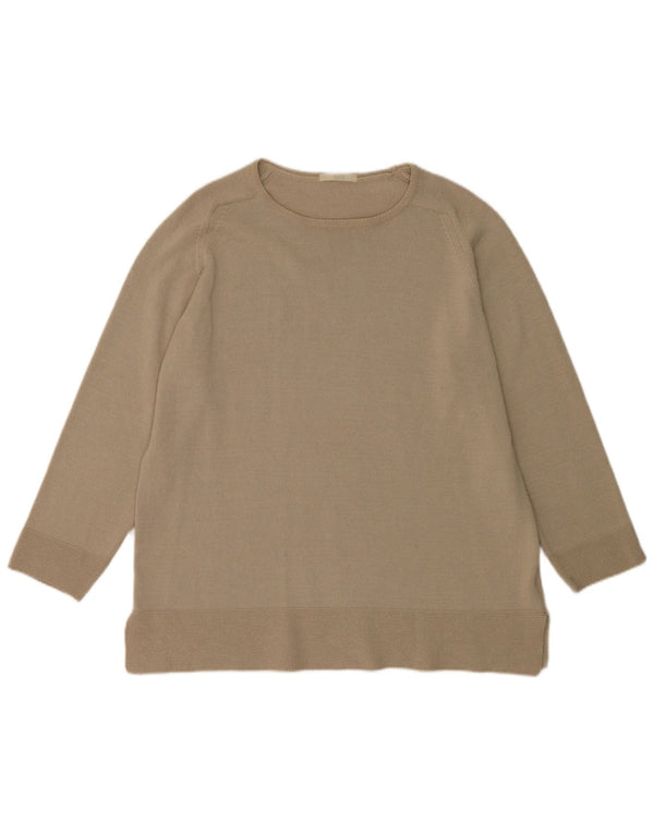 Maglione maglione con scollo a barca da donna Marks & Spencer UK 18 XL Acrilico beige