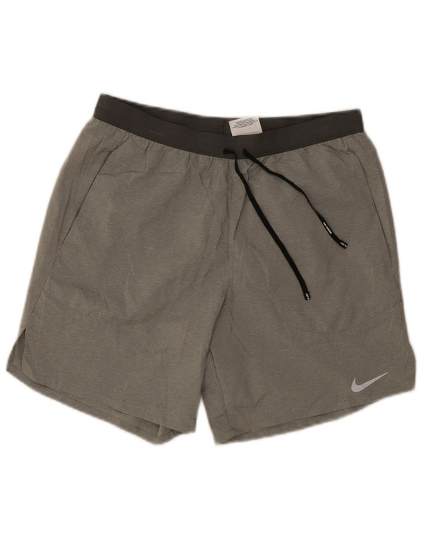 Nike Womens Dri Fit Sport Shorts UK 10 Small Grey Polyester