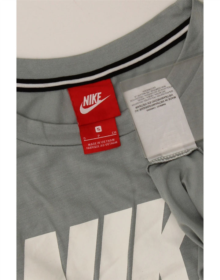 Canotta grafica Nike da uomo, piccola, in poliestere grigio