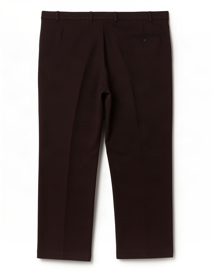 Pantaloni da abito vestibilità regolare da uomo Marks & Spencer W44 L27 poliestere blu navy