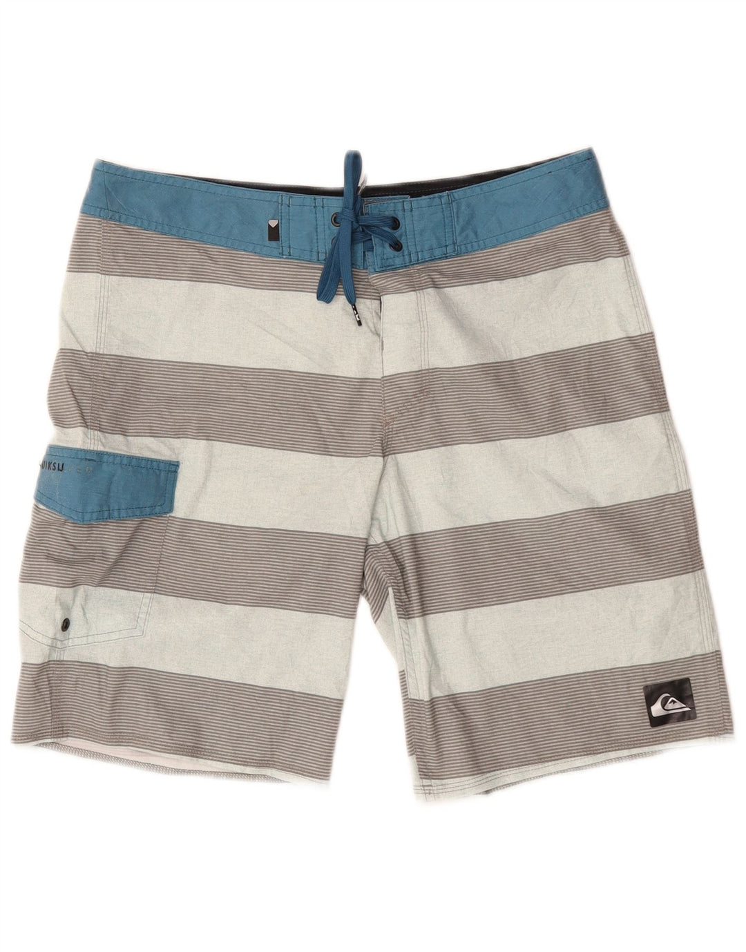 Pantaloncini da bagno da uomo Quiksilver in poliestere a righe multicolori medio