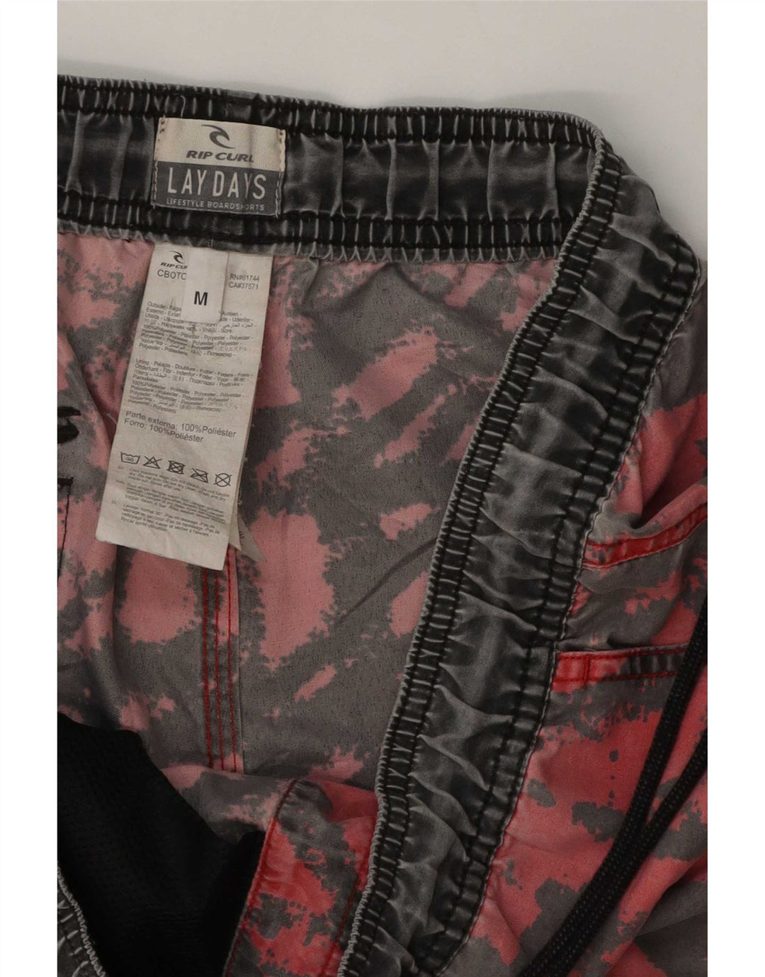 Pantaloncini da bagno da uomo con motivo astratto Rip Curl Poliestere rosso medio