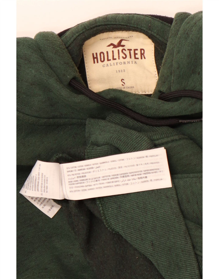 Maglione con cappuccio da uomo HOLLISTER piccolo in cotone chiazzato verde