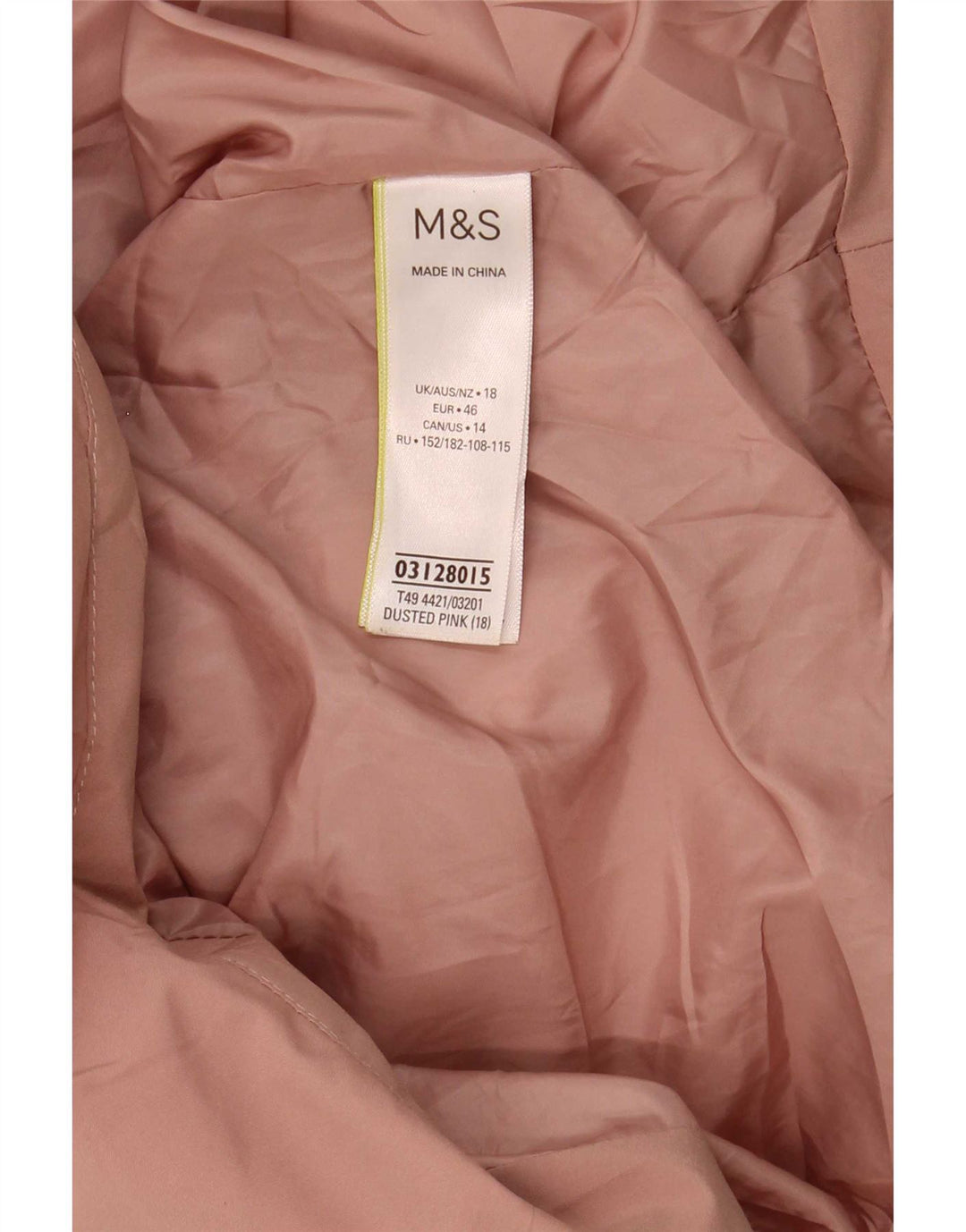 Cappotto imbottito oversize con cappuccio da donna Marks & Spencer UK 18 XL poliestere rosa