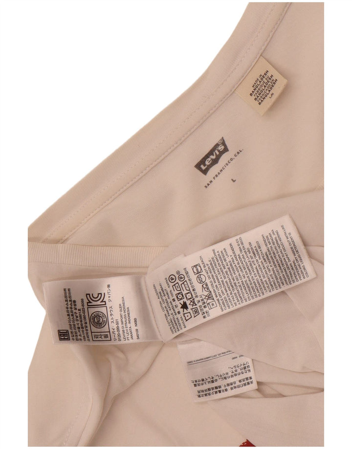 T-shirt grafica da uomo Levi's Top grande in cotone bianco