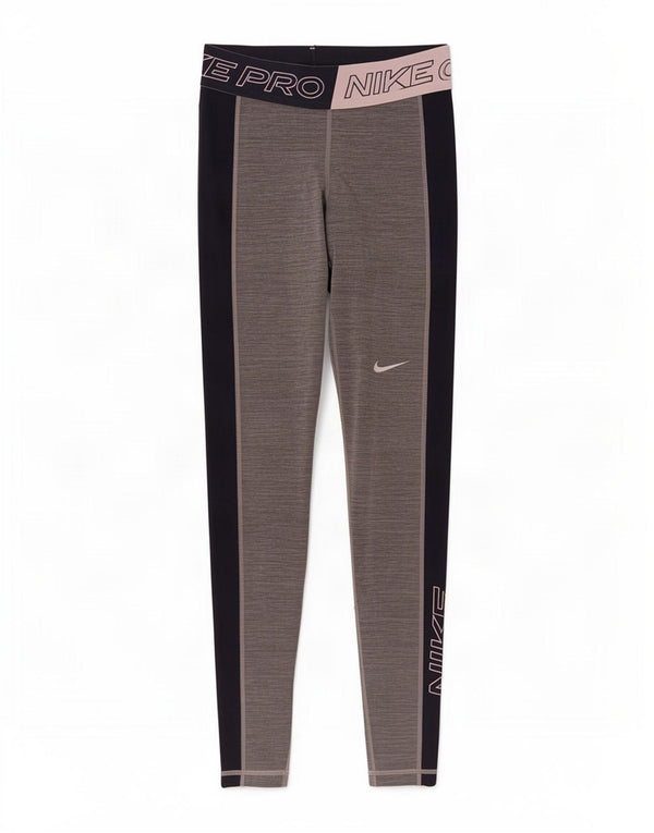 Leggings grafici Nike da donna Dri Fit UK 4 XS poliestere color block grigio