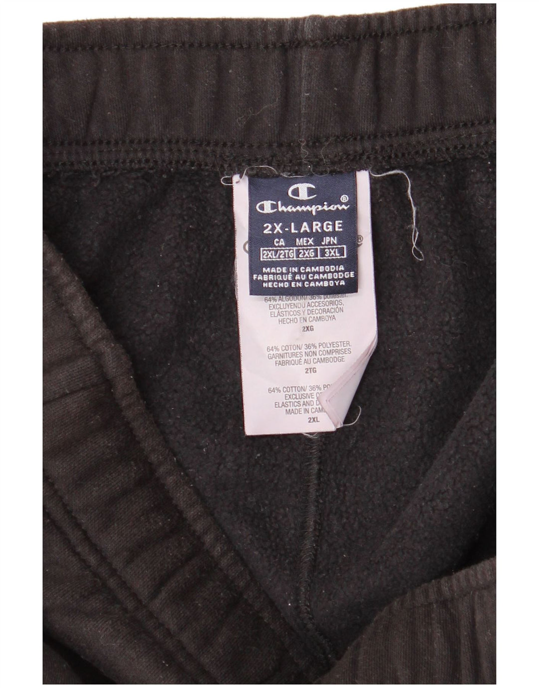 Pantaloni da tuta da uomo Champion 2XL cotone nero