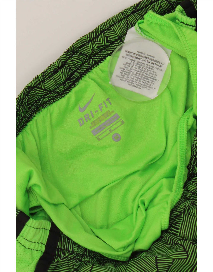 Pantaloncini sportivi Nike Dri Fit da donna UK 14 Poliestere geometrico verde medio